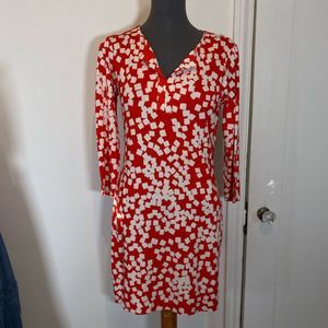 DvF mini shift dress silk 3/4 sleeves 4